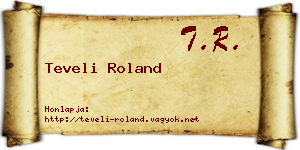 Teveli Roland névjegykártya