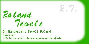 roland teveli business card